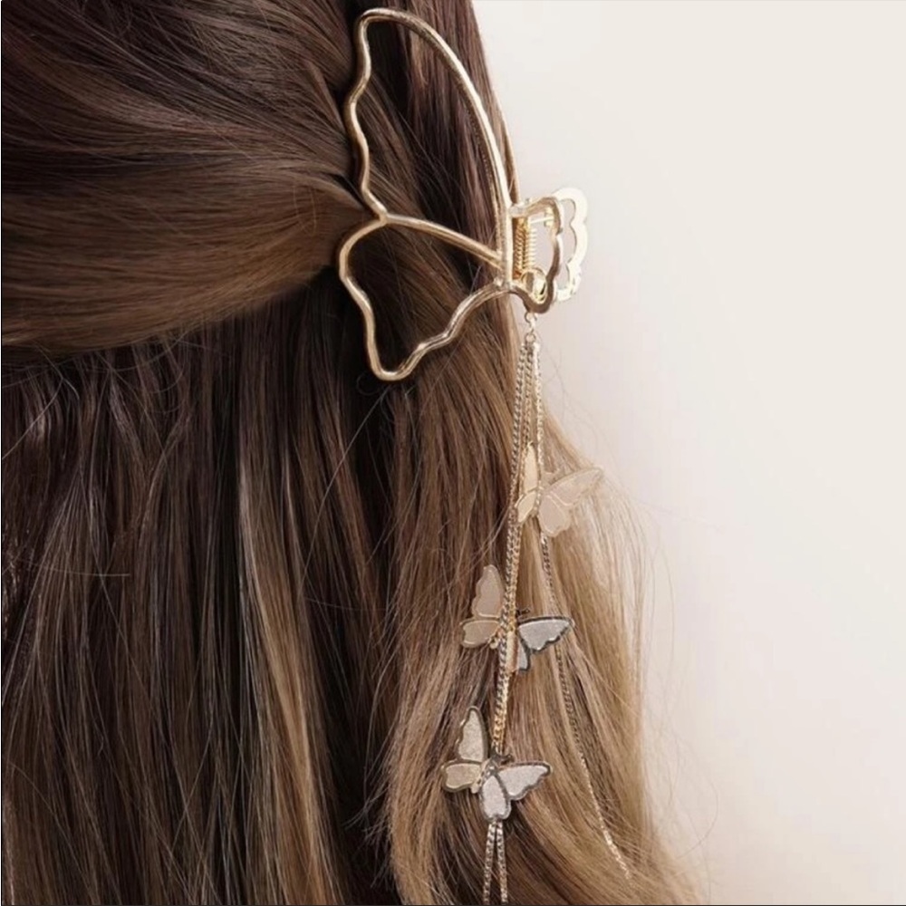 Gold Butterfly Hair Clip